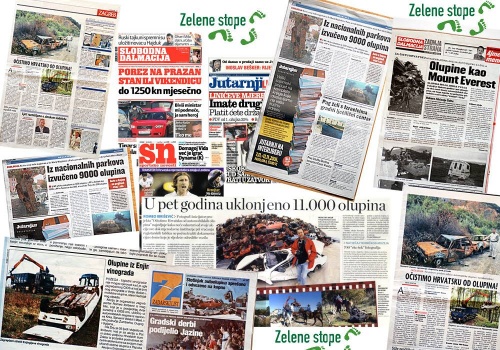Mnogo novinskih napisa o akciji 'očistimo Hrvatsku od auto-olupina'